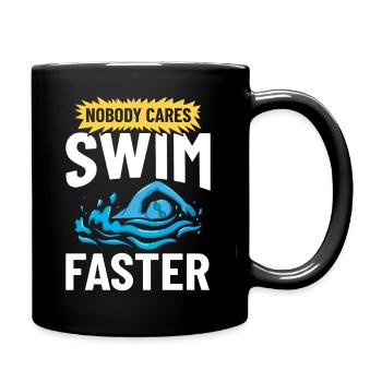 Schwimmen Trainer Pool Schwimmer Lektion - Tasse einfarbig - Schwarz - Rechts