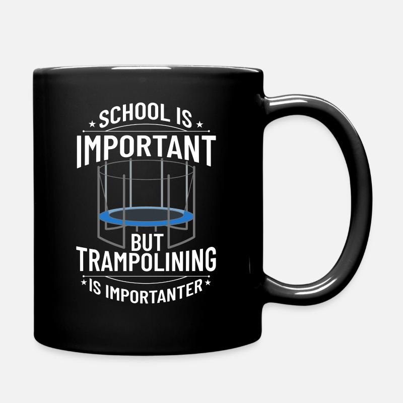 Trampolin Trampolinturnen Trampolinspringen - Tasse einfarbig - Schwarz