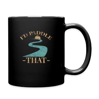 SUP Stand Up Paddling Paddel Wassersport Geschenk - Tasse einfarbig - Schwarz - Rechts