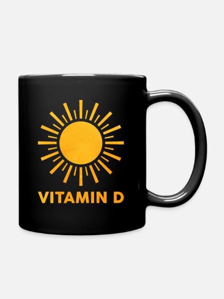 Vitamin D - Tasse einfarbig - Schwarz