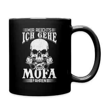 Mir Reichts Ich gehe Mofa fahren I Motorrad - Tasse einfarbig - Schwarz - Rechts