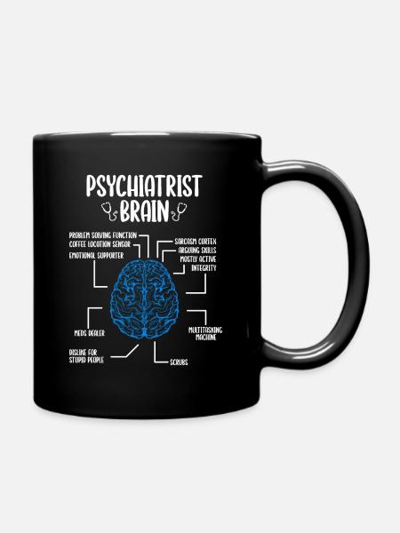 Psychiatre Accessoires Psychiatre Badge Reel - Mug uni - noir