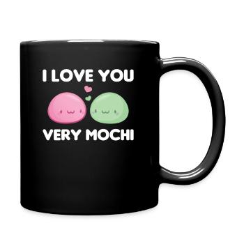 I love you very mochi - Kawaii mochi eis - Tasse einfarbig - Schwarz - Rechts