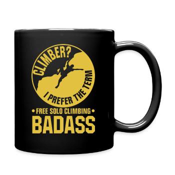 Free Solo Climbing - Full Colour Mug - black - Right