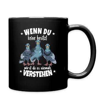 . Pigeon saying pigeon gift pigeon owner fans - Full Colour Mug - black - Right