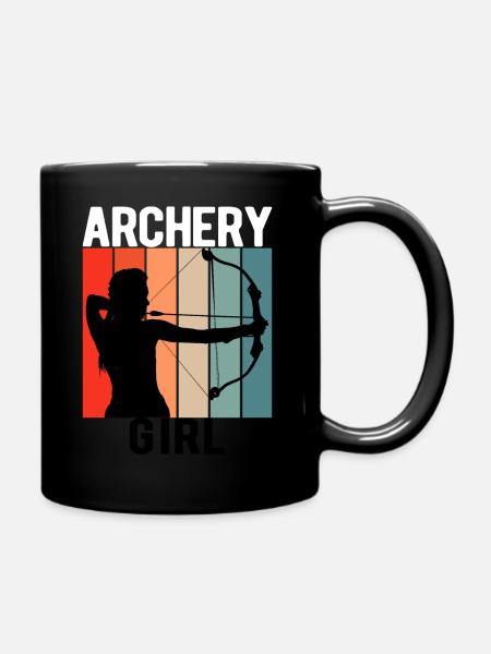 Bogenschießen Bogenschütze Bogenschützen Geschenk - Tasse einfarbig - Schwarz