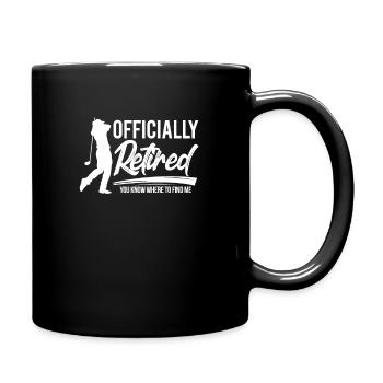 Golf Rentner Golfschläger Ruhestand Opa Geschenk - Tasse einfarbig - Schwarz - Rechts