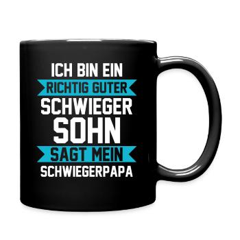 Schwiegersohn - Tasse einfarbig - Schwarz - Rechts