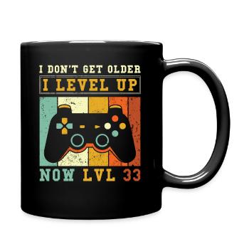 Gamer Geburtstag Lvl 33 - Tasse einfarbig - Schwarz - Rechts