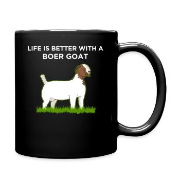Life Is Better Boer Goat Lover graphic - Full Colour Mug - black - Right