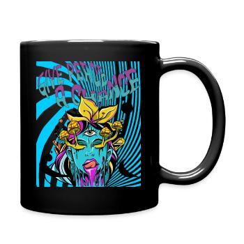 Trippy Woman GOA - Full Colour Mug - black - Right