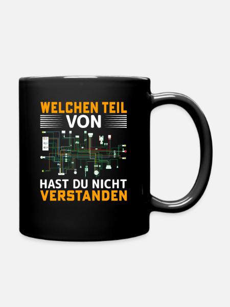 Schaltplan Elektriker Geschenk - Tasse einfarbig - Schwarz
