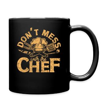 Cooking Cook Vintage Kitchen Chef - Tasse einfarbig - Schwarz - Rechts
