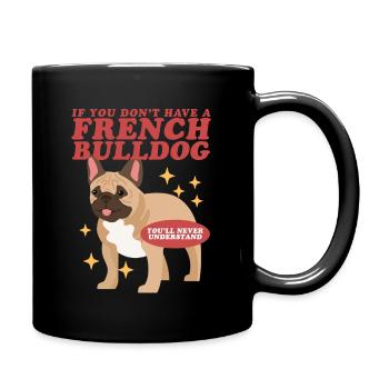 Français Bulldog | Chiens Français Bulldog - Mug uni - noir - Droite