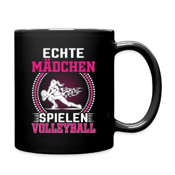 Volleyball Sport Geschenk - Tasse einfarbig - Schwarz - Rechts