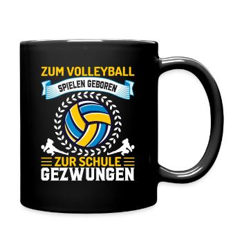 Volleyball Schule Beachvolleyball - Tasse einfarbig - Schwarz - Rechts