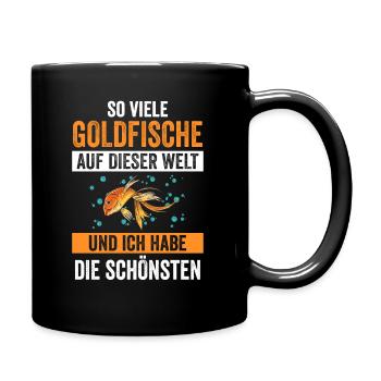 Goldfische - Tasse einfarbig - Schwarz - Rechts
