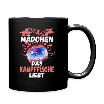Fische Aquarium Kampffisch - Tasse einfarbig - Schwarz - Rechts