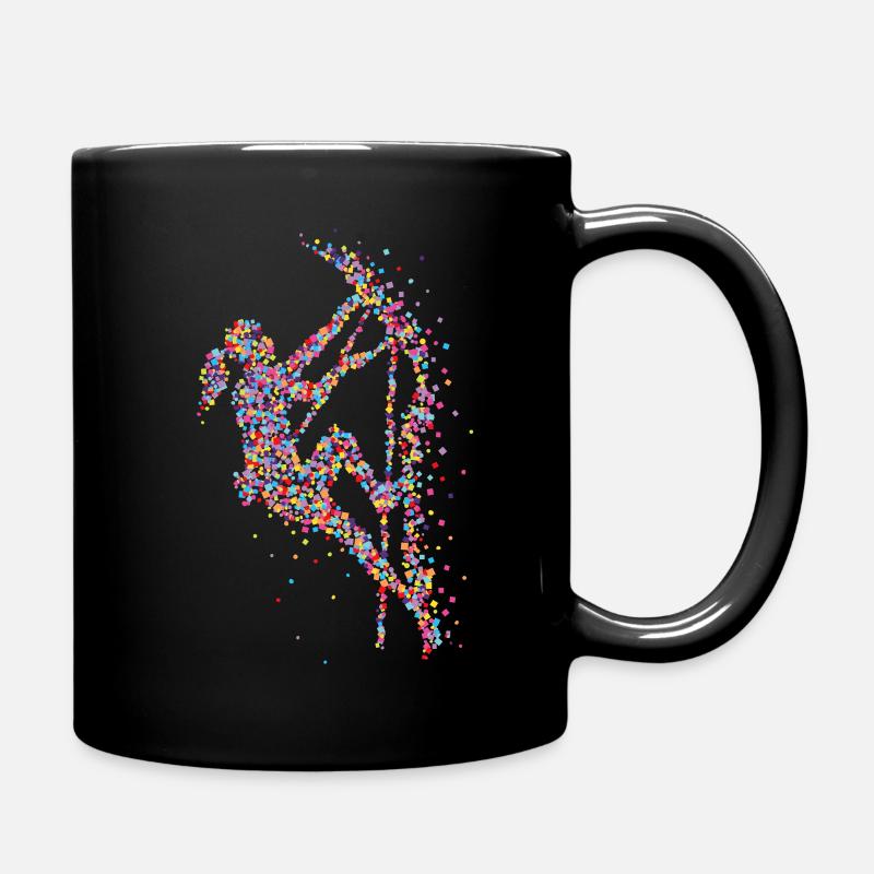 Klettern Bouldern Kletterer Kletterwand - Tasse einfarbig - Schwarz