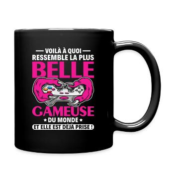 Plus belle gameuse geekette du monde st valentin - Mug uni - noir - Droite