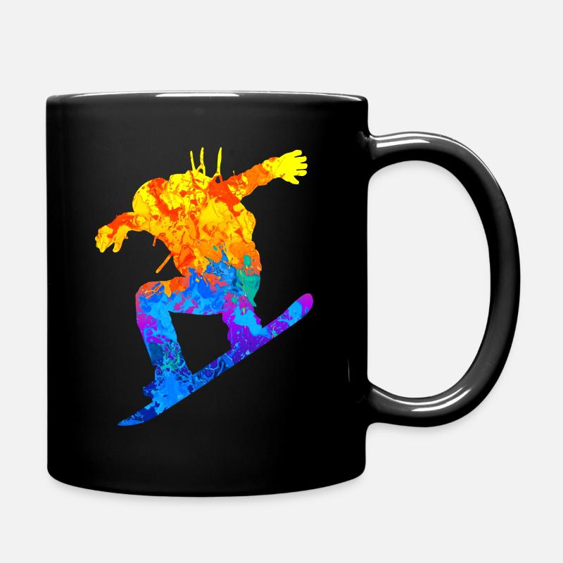 Snowboard Snowboarden Snowboarder Wintersport - Tasse einfarbig - Schwarz