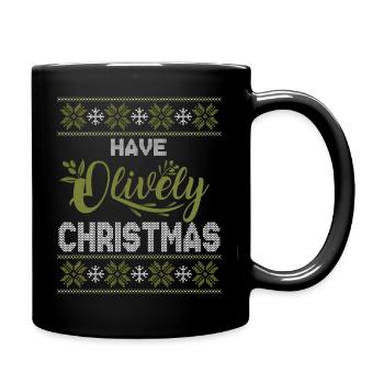 Olive Olive Arbre Huile d’olive Noël - Mug uni - noir - Droite