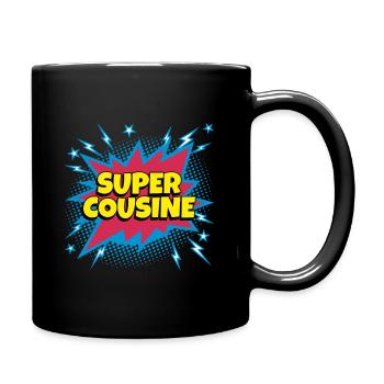 Super Cousine super héro supercousine - Mug uni - noir - Droite
