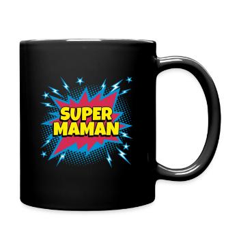 Super Maman super héro supermaman - Mug uni - noir - Droite