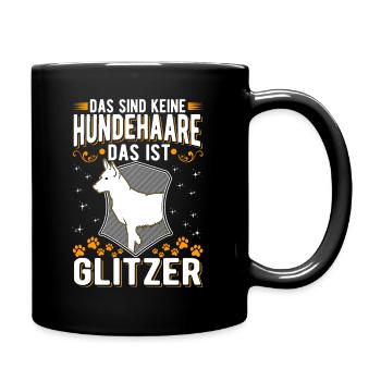 Malinois Glitzer Belgischer Schäferhund - Tasse einfarbig - Schwarz - Rechts