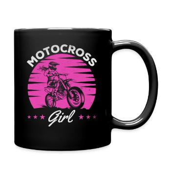 Supercross Girl Dirtbike Girl Enduro Off-Road - Full Colour Mug - black - Right