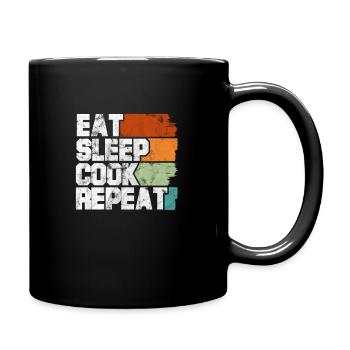 Kochen Koch Köchin Restaurant Küche Geschenk - Tasse einfarbig - Schwarz - Rechts