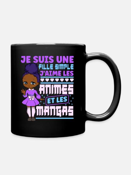 Animé Manga Humour Japonais Kawaii Fille - Mug uni - noir