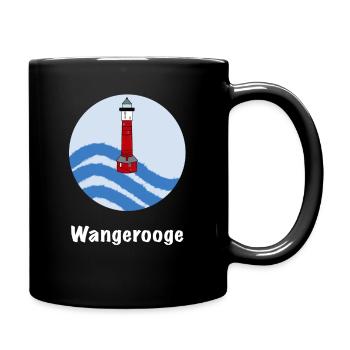 Leuchtturm Wangerooge - Tasse einfarbig - Schwarz - Rechts