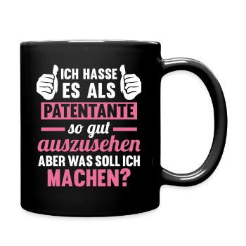 Patentante - Tasse einfarbig - Schwarz - Rechts