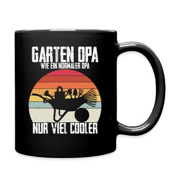 Garten Opa - wie ein normaler Opa nur viel cooler - Tasse einfarbig - Schwarz - Rechts