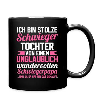 Schwiegertochter - Tasse einfarbig - Schwarz - Rechts