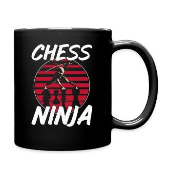 Chess Player Piece Vintage Ninja - Tasse einfarbig - Schwarz - Rechts