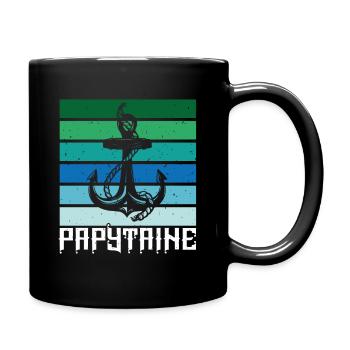 Papy | Papytaine d'un navire - Mug uni - noir - Droite