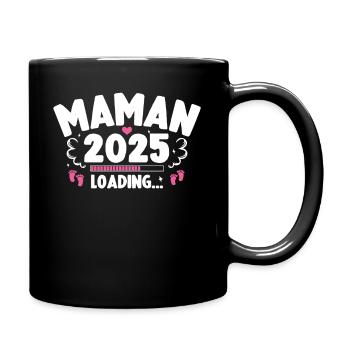 Bébé Grossesse Annonce Naissance Maman 2025 - Mug uni - noir - Droite