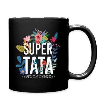 Super Tata, annonce de grossesse, - Mug uni - noir - Droite