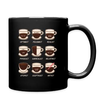 Kaffee - Tasse einfarbig - Schwarz - Rechts