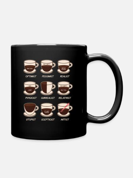 Kaffee - Tasse einfarbig - Schwarz