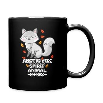 Polarfuchs - Tasse einfarbig - Schwarz - Rechts