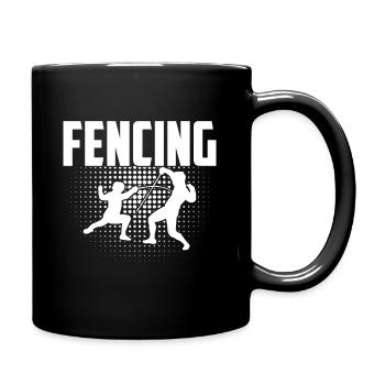 Fencing Fencing Fencing Mask - Full Colour Mug - black - Right