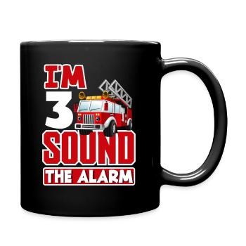3rd birthday 3 years firefighter firefighter - Full Colour Mug - black - Right