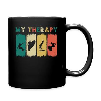 Surfing - Tasse einfarbig - Schwarz - Rechts