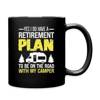Retired Camping Plan For Retirees Retired - Full Colour Mug - black - Right