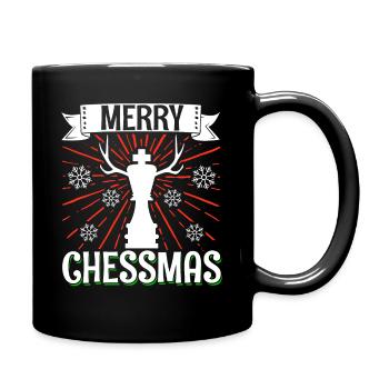 Chess Player Merry Chessmas Game - Tasse einfarbig - Schwarz - Rechts