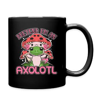 Cottagecore Aesthetic Frog Prétends que je suis un Axolotl - Mug uni - noir - Droite