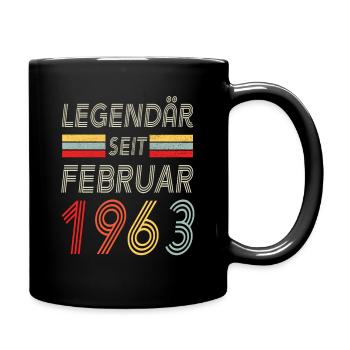 Legendär seit Februar 1963 - Tasse einfarbig - Schwarz - Rechts